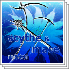 Image material Scythe (scythe) and mace (hammered Trident) - CLIP