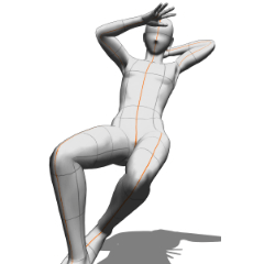Lean back - CLIP STUDIO ASSETS