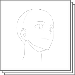 16 上向き女性の顔ベクトル画像 Clip Studio Assets