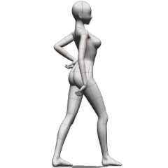 彫刻アイドルポーズ 03 Clip Studio Assets