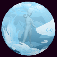 Water Spirit Fish Light Sphere - CLIP STUDIO ASSETS