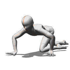 Pose to crawl like a Youkai - CLIP STUDIO ASSETS