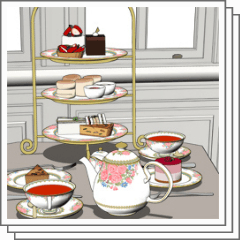 Afternoon Tea Set Clip Studio Assets