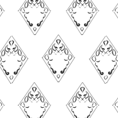 Simple Rococo Shaped Wall Pattern Clip Studio Assets