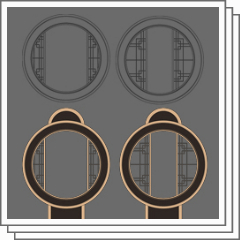 Oriental-style frame - CLIP STUDIO ASSETS